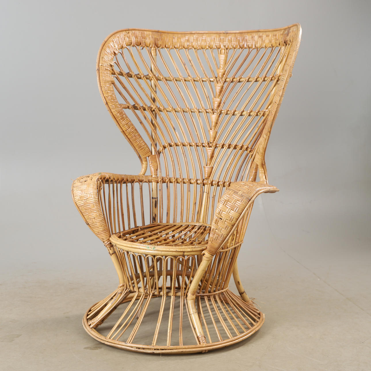 GIO PONTI & LIO CARMINATI. Sessel, Rattan.