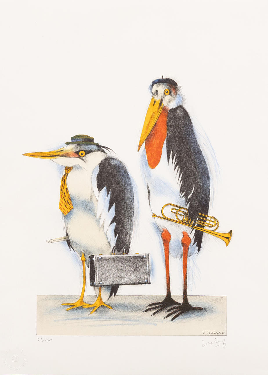LASSE ÅBERG. Birdland, lithograph no 62/175, signed.
