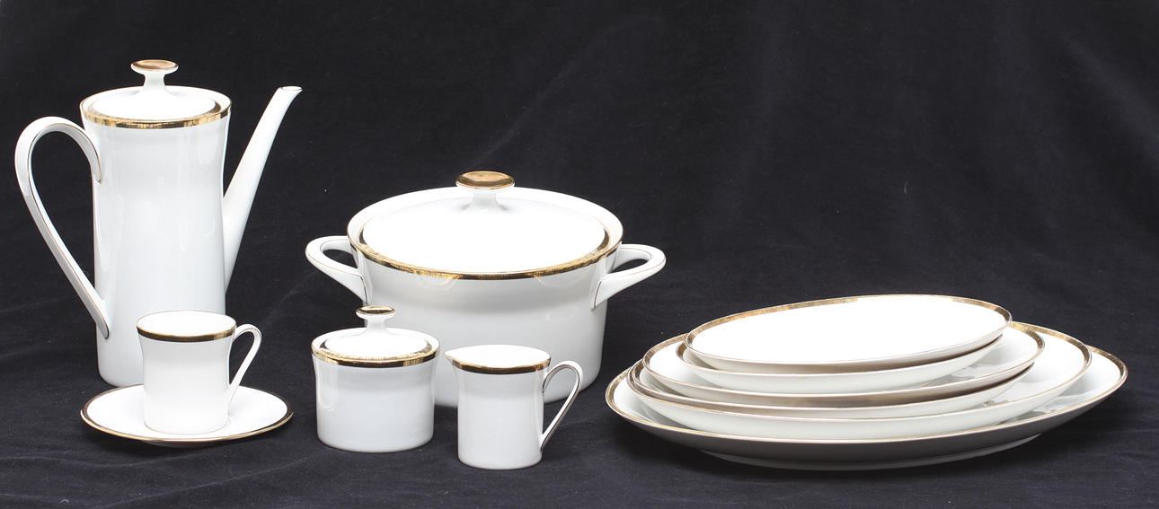 MAT & KAFFESERVISELAR, ca 82 delar, porslin, 57 delar, Scherzer, Bavaria, Tyskland.