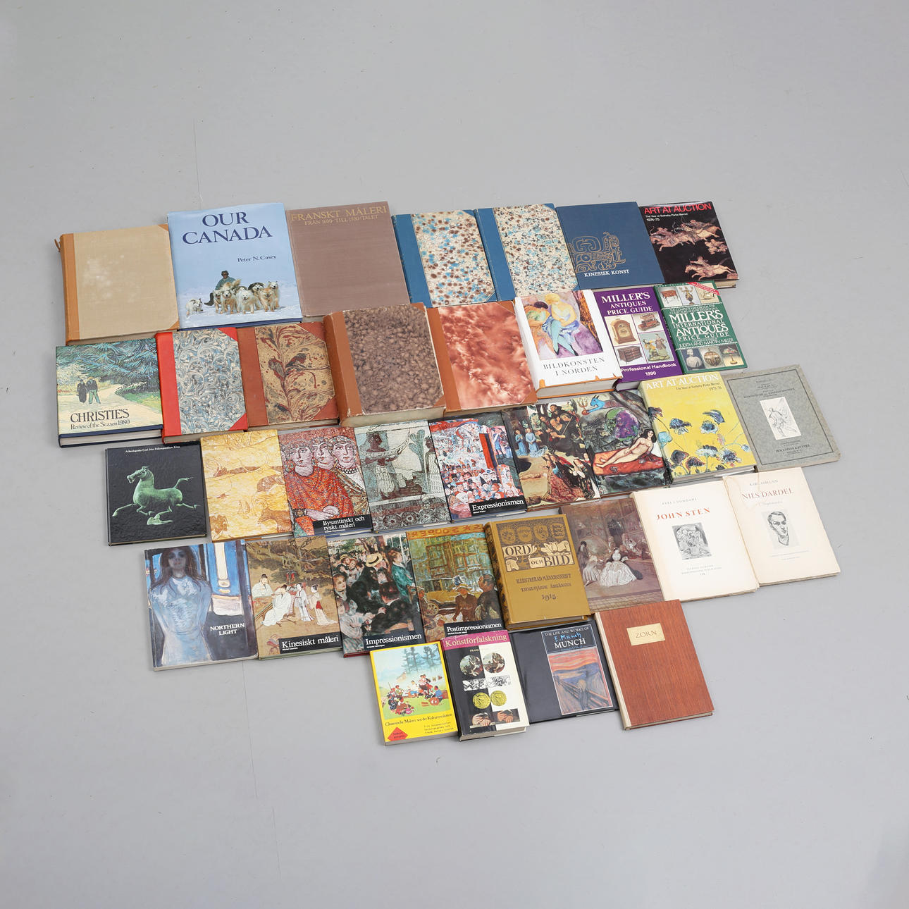BOOKS, 36 pcs, art, auction, etc.