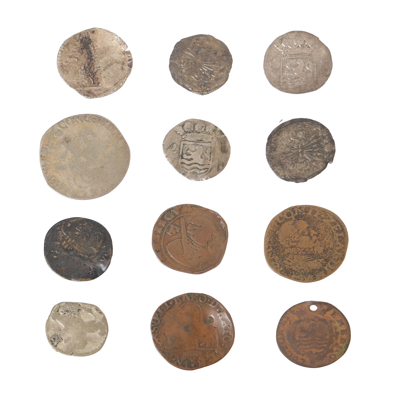 DOCE MONEDAS DE LA REPÚBLICA HOLANDESA (12).