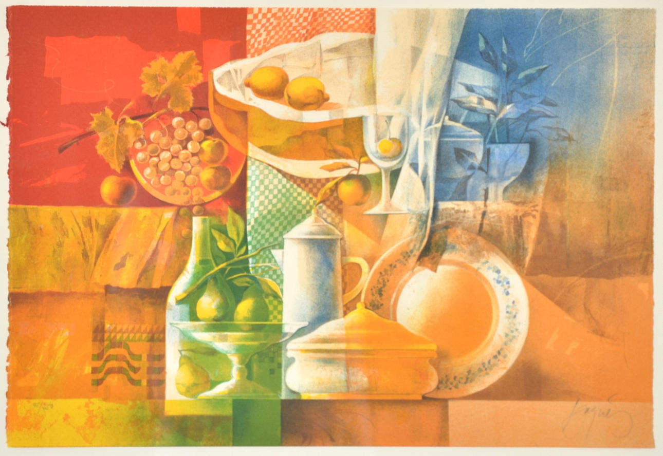 JOSEP BAQUES. Färglitografi.