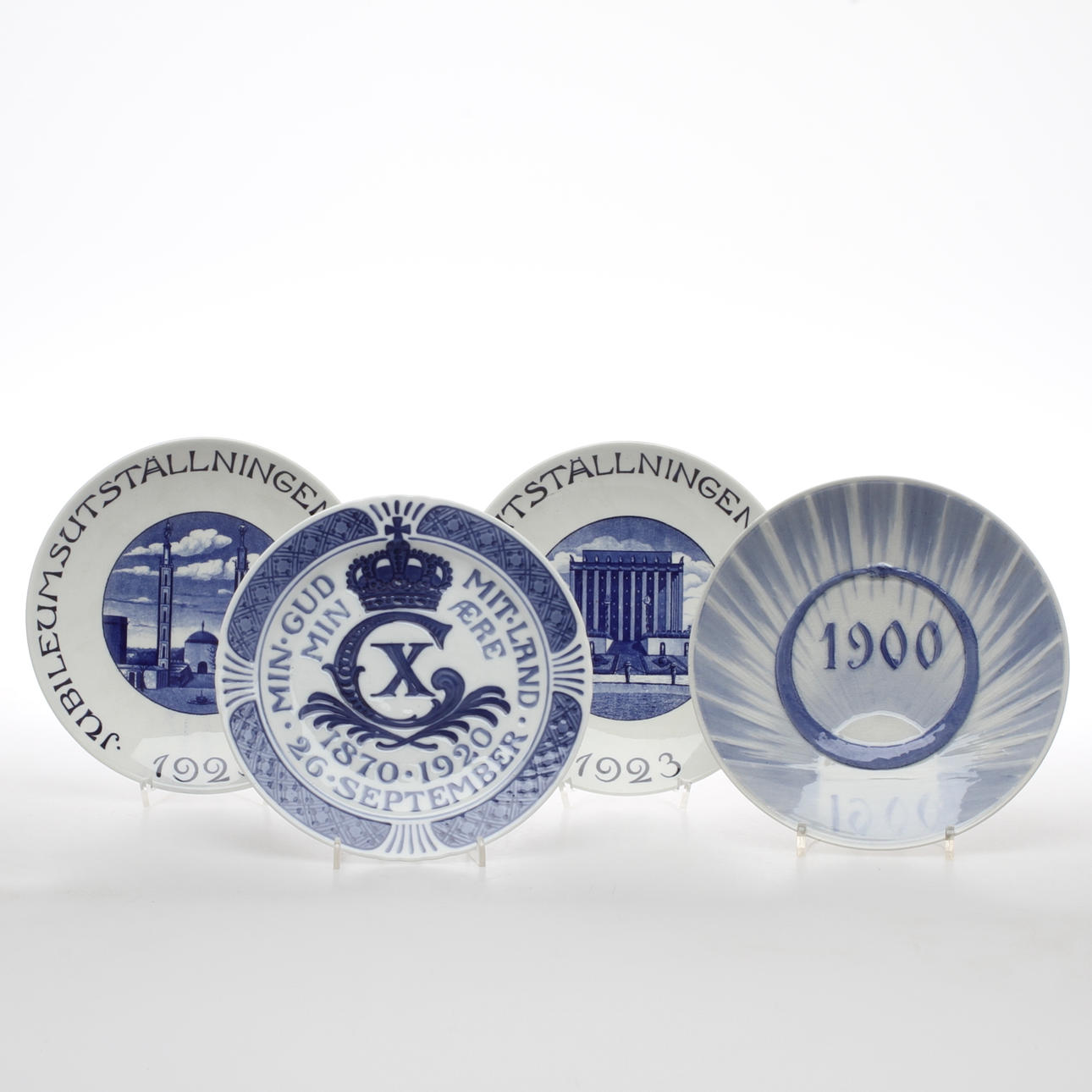 SAMLARTALLRIKAR, 4 st, Rörstrand, Royal Copenhagen, bland annat Jubileumsutställningen Göteborg 1923.