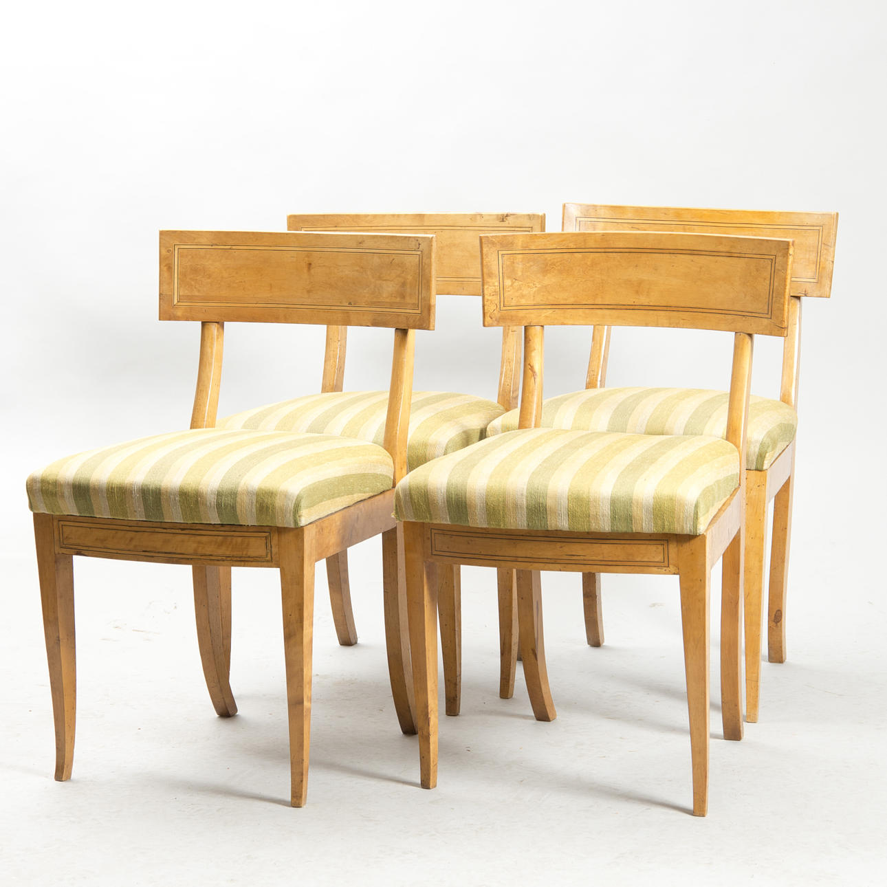 STOLAR, 4 stycken, björk, empire.