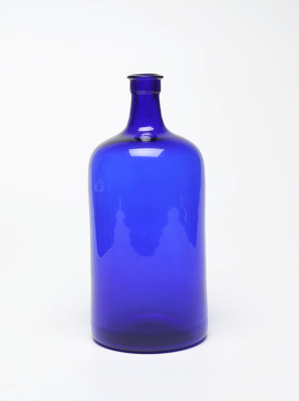BOTTLE, glass, blue.