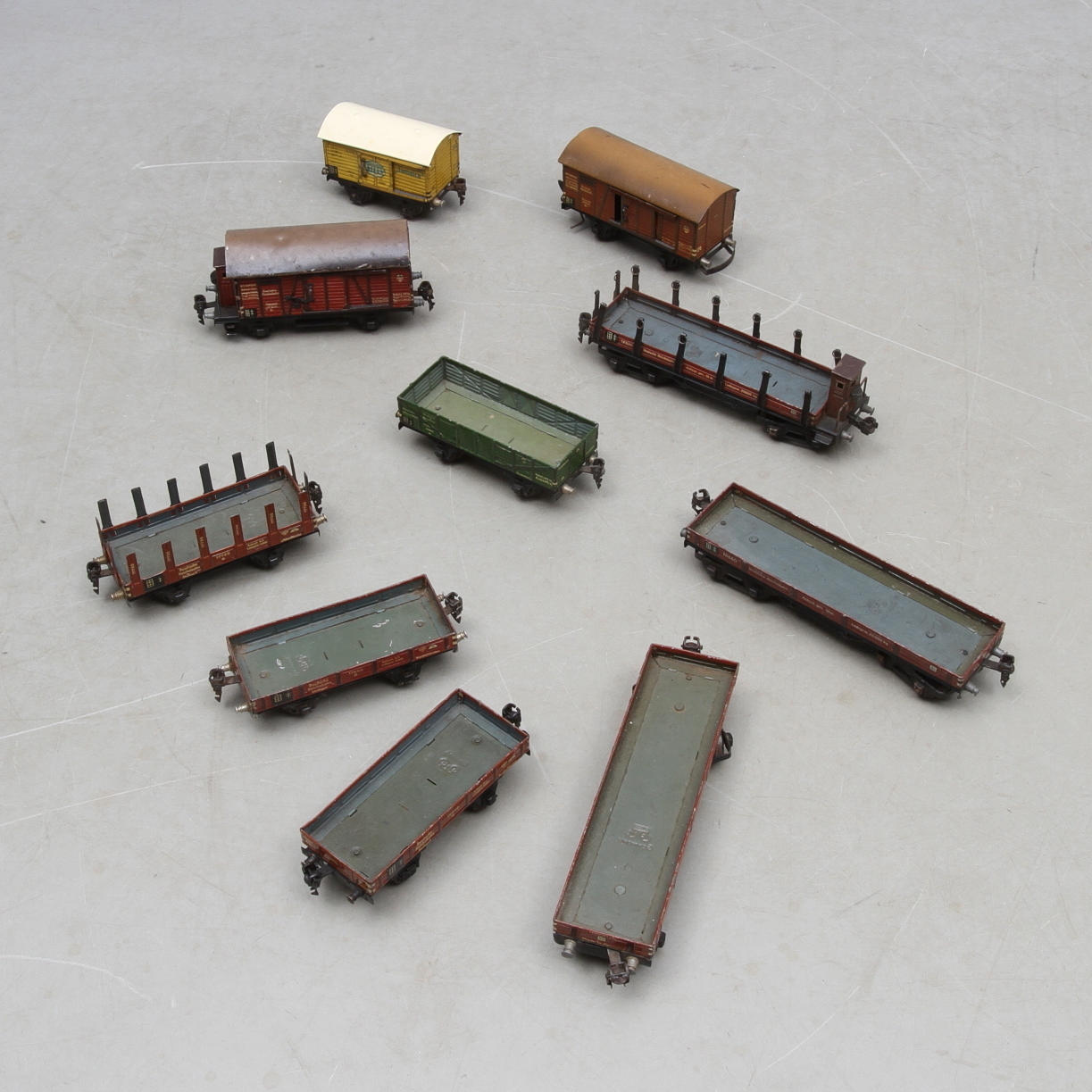 MÄRKLIN 10 godsvagnar spår 0.