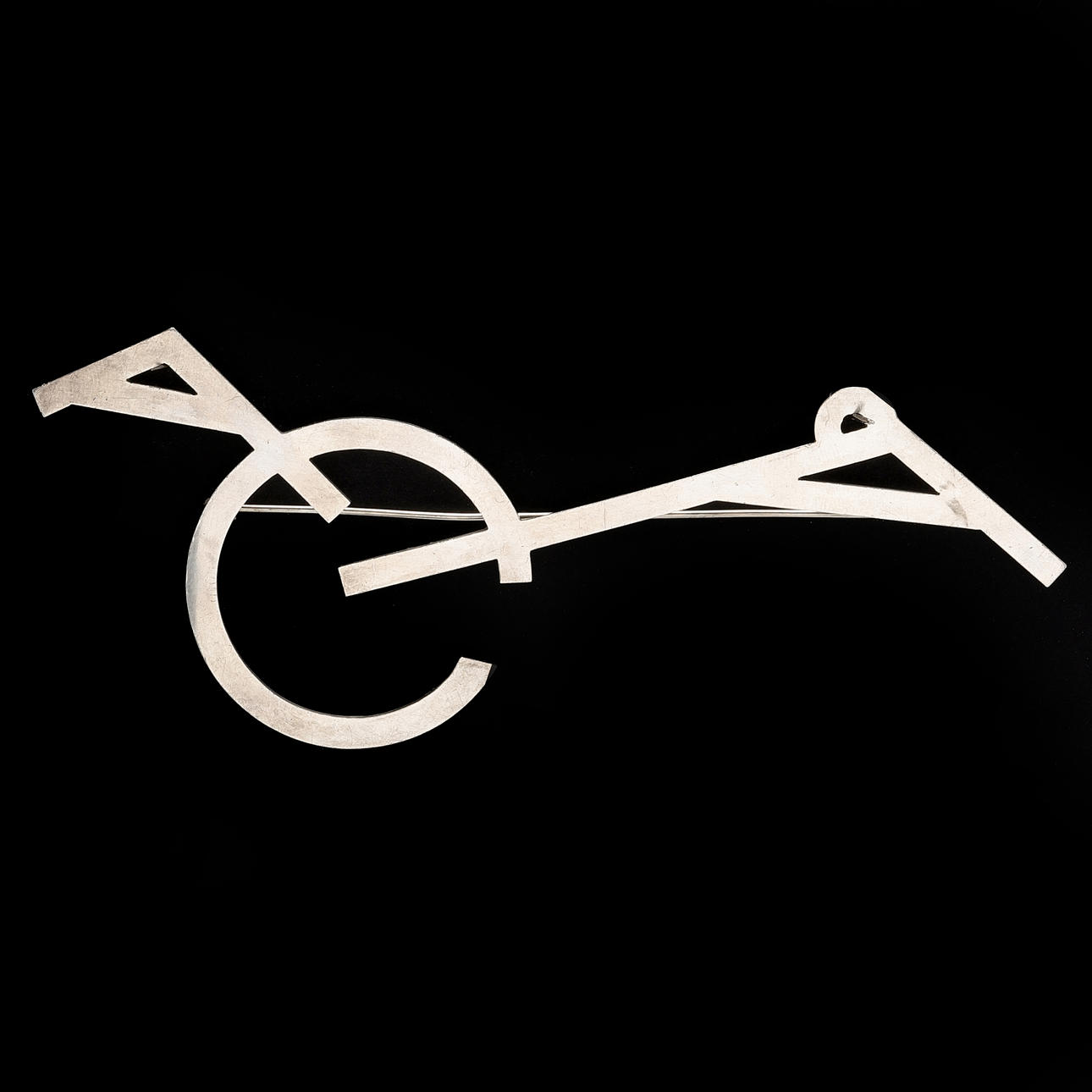 WIWEN NILSSON. A silver monogram brooch, Lund, 1941.