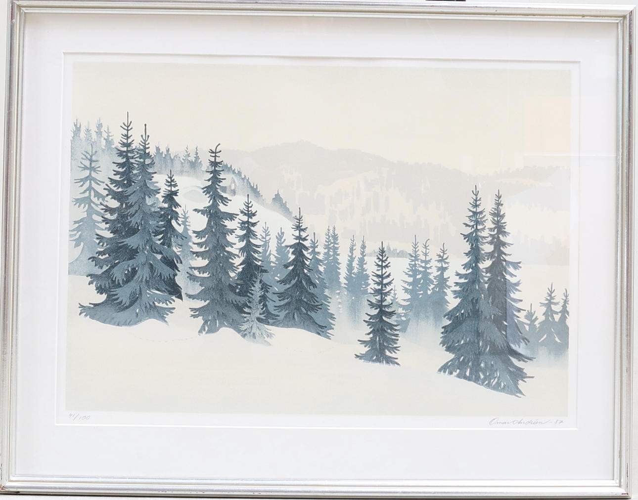 OMAR ANDREEN. Lithograph in colours 41/100, signed -87.