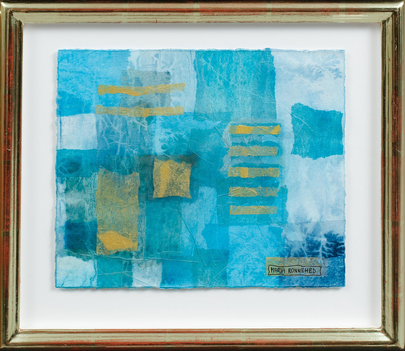 MARIA RONNEHED. Composition, mixed media, signed.