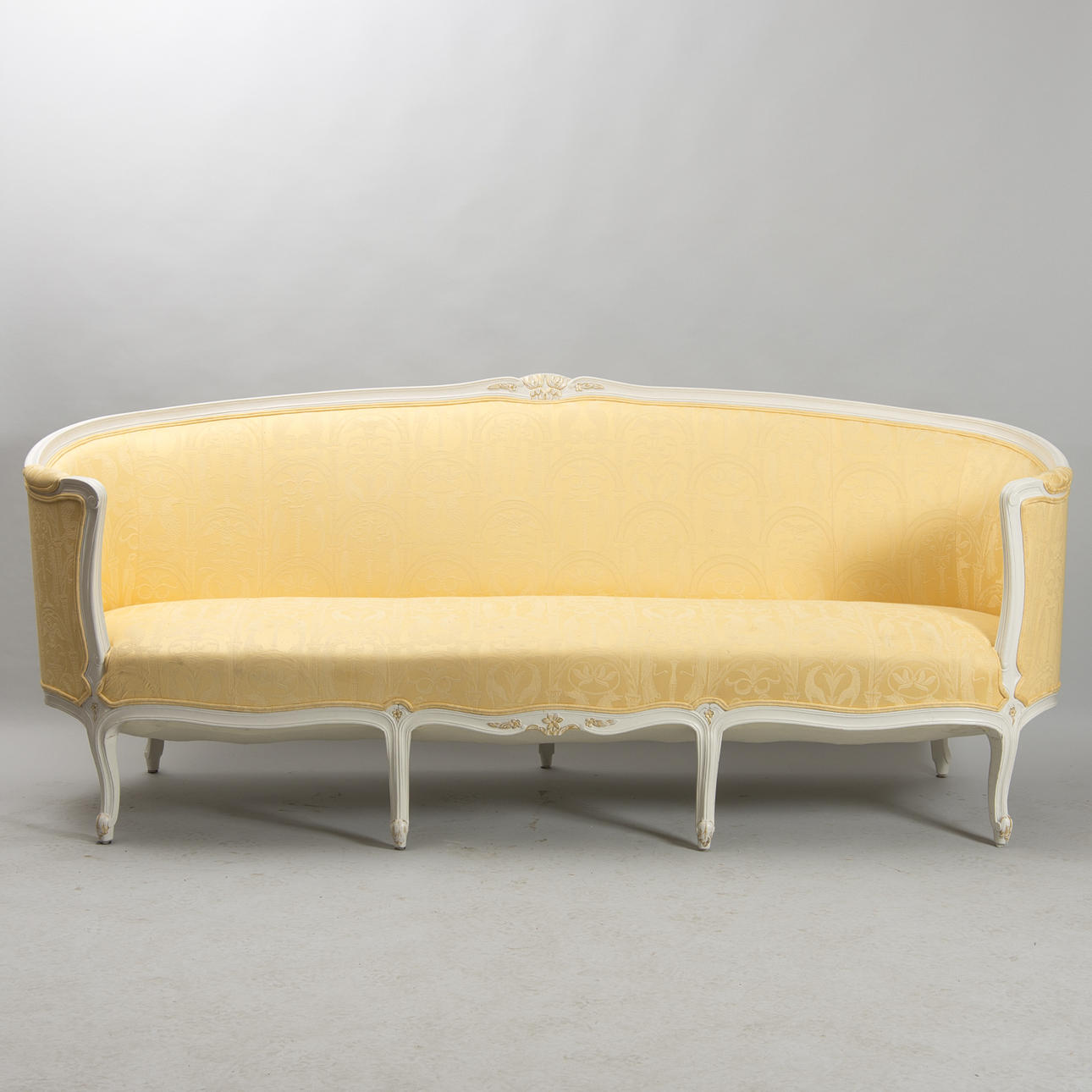 SOFFA, sk. baljmodell, vitmålad, rokokostil, 1900-tal.