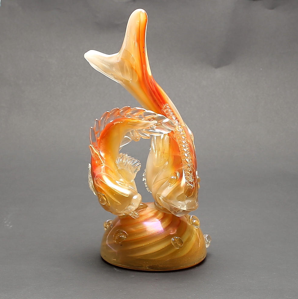 SKULPTUR, konstglas, troligen Murano, Italien.