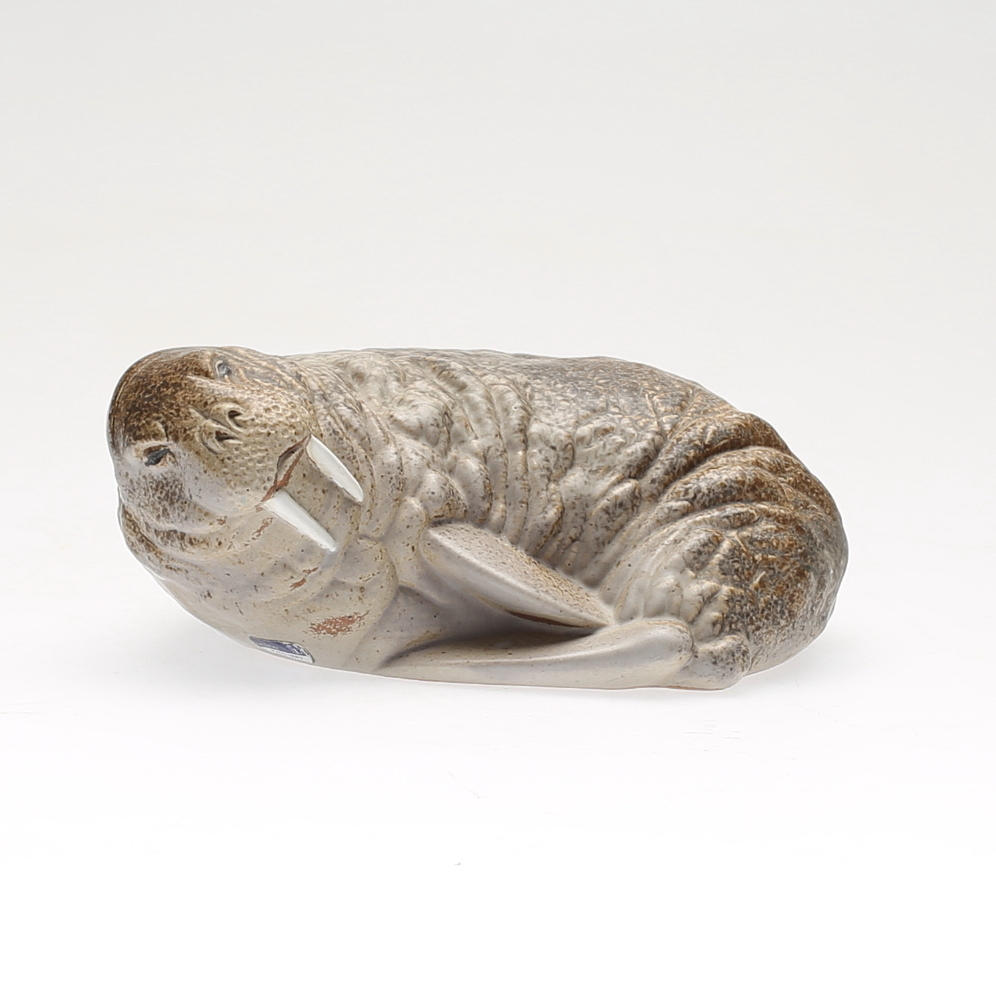 FIGURIN, stengods, Valross, Paul Hoff, Gustavsberg.