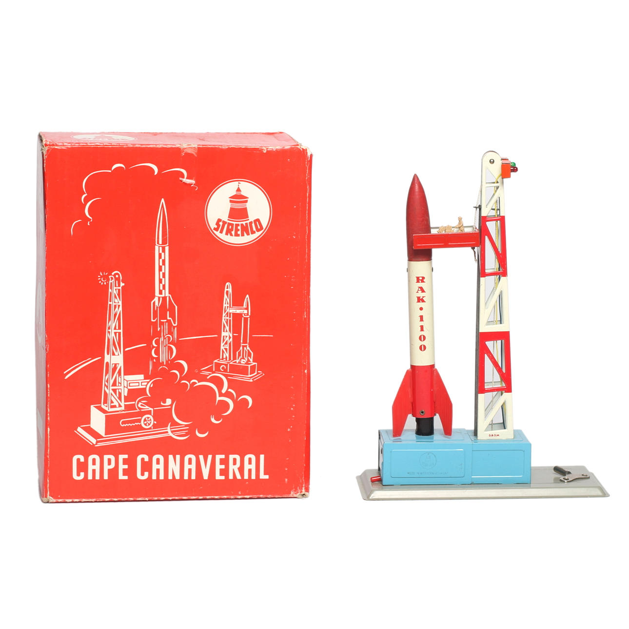 PLÅTLEKSAK, plåt, "Cape Canaveral", Strenco. 1900-talets mitt.