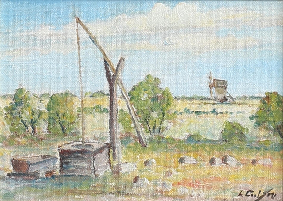 LAGE CARLSON. Ölandsmotiv. Olja på duk, signerad.