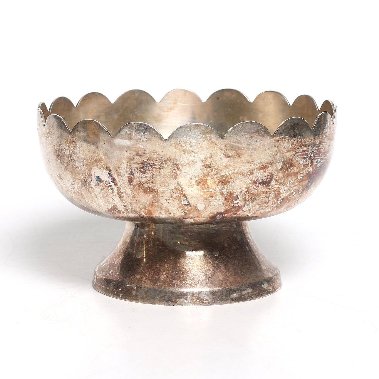 SKÅL, nysilver, märkt Knaust Sundsvall. 1900-talet.