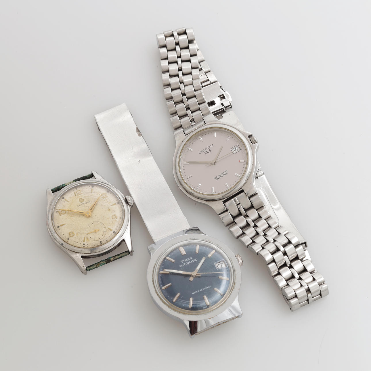 WRISTWATCHES, 3 pcs, Certina, Timex.