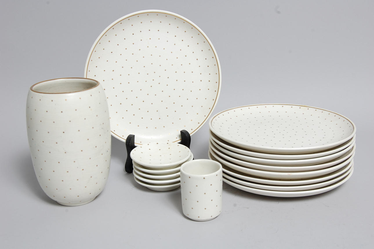 KERAMIK,16 delar, Arthur Percy, Gefle.