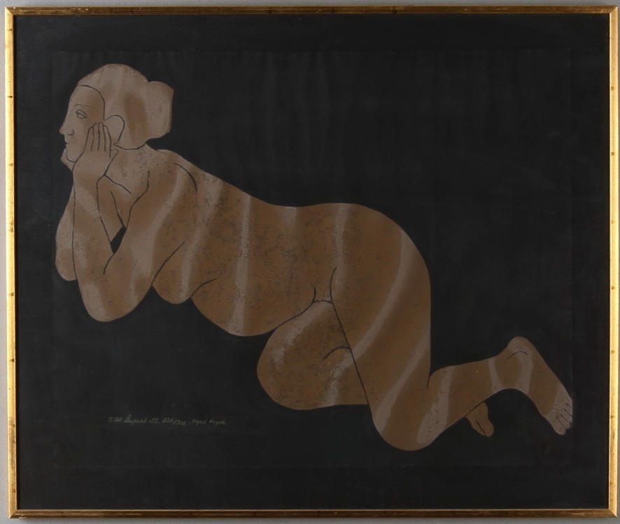 J W ÅRFELT. Kvinna, litografi, signerad, daterad -58 samt numrerad 230/310, Eget tryck.