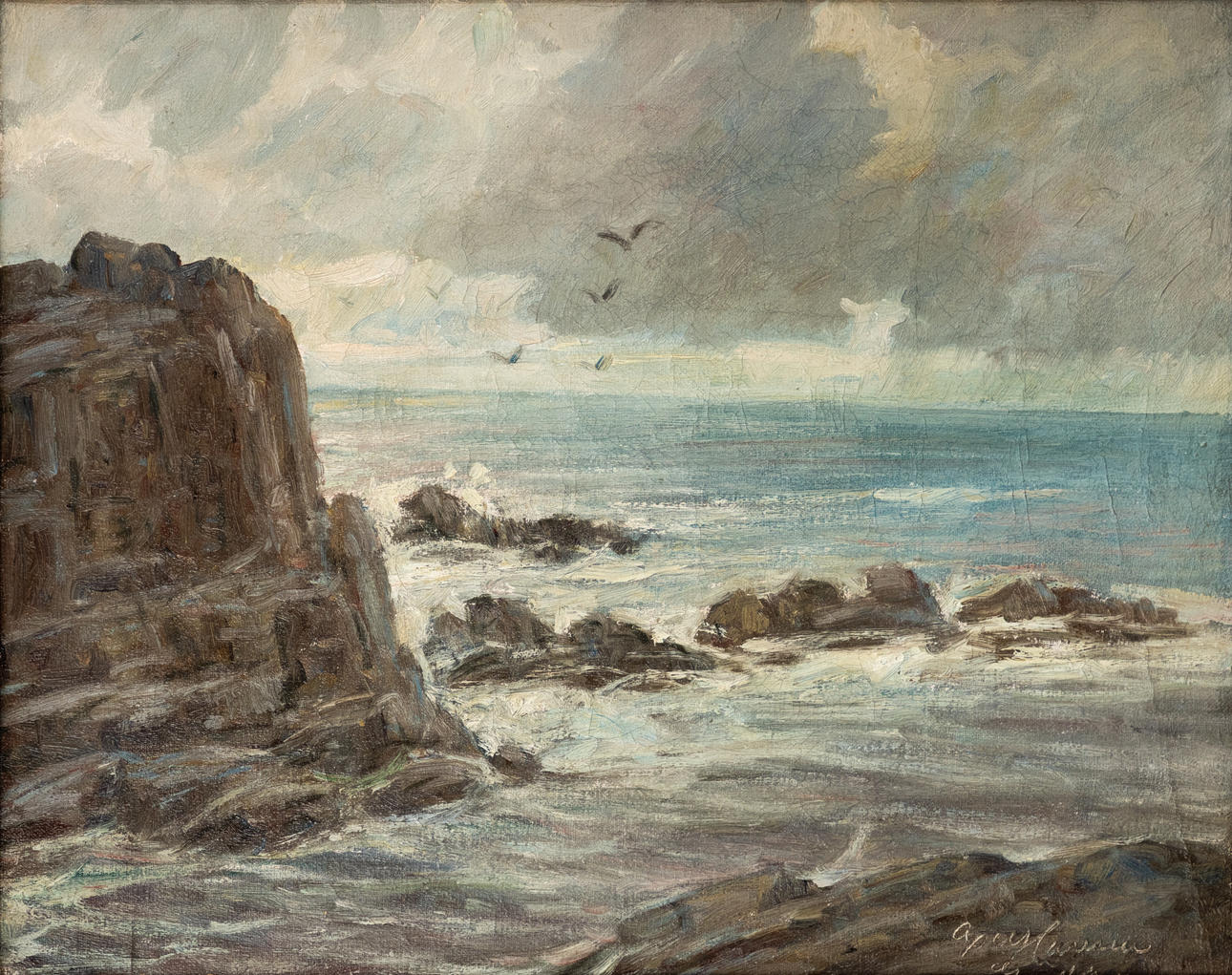 AXEL HANSEN (1896-1936). Felsenküste.