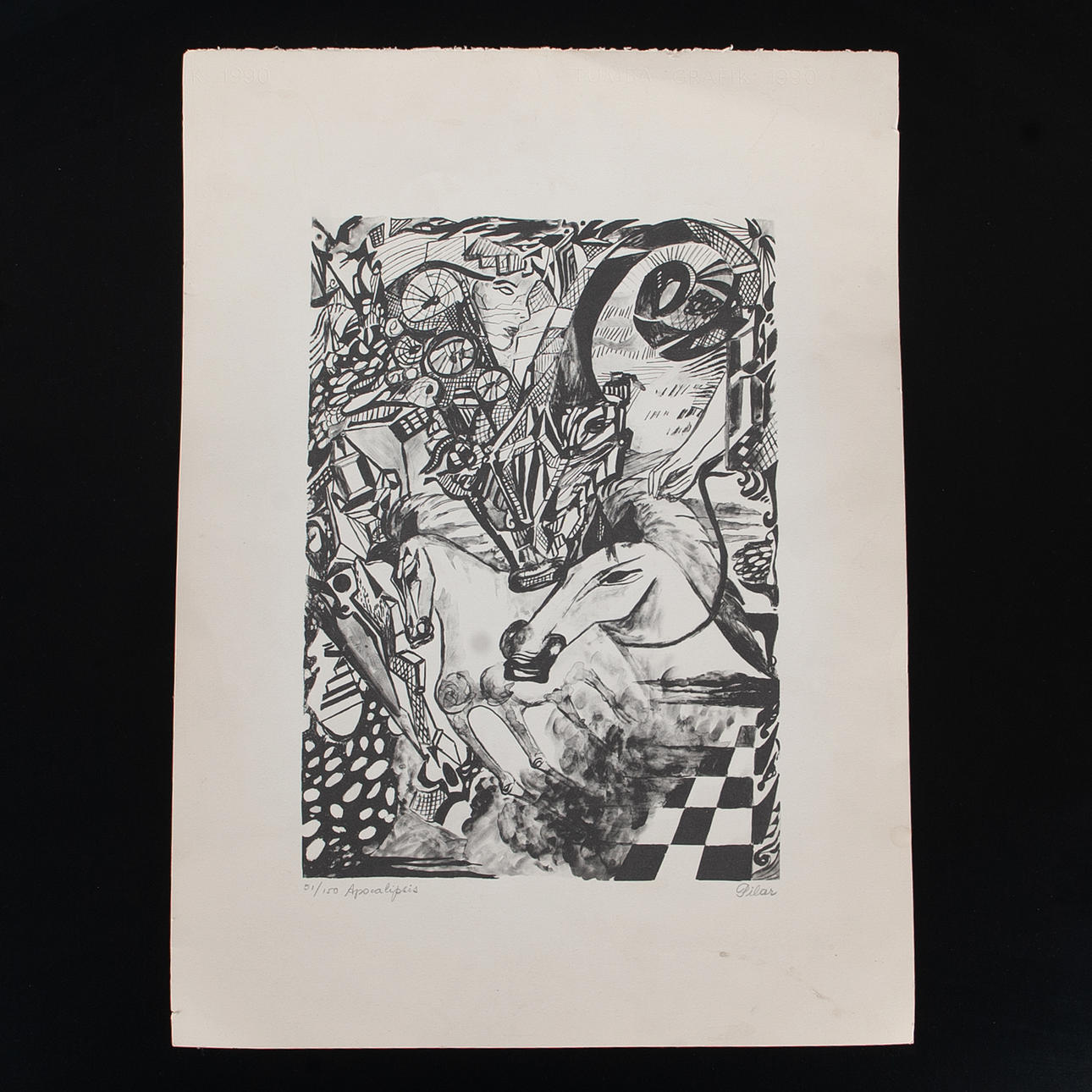 PILAR GONZÁLEZ. Lithography “Apocalipsis”.