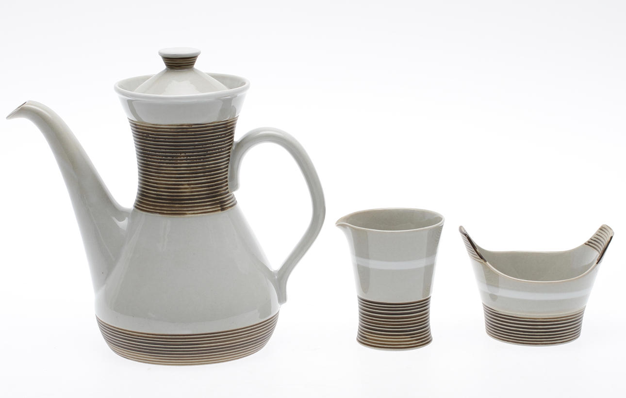 KAFFESERVIS, keramik, 3 del, "Entre", Carl Harry Stålhane, Rörstrand.