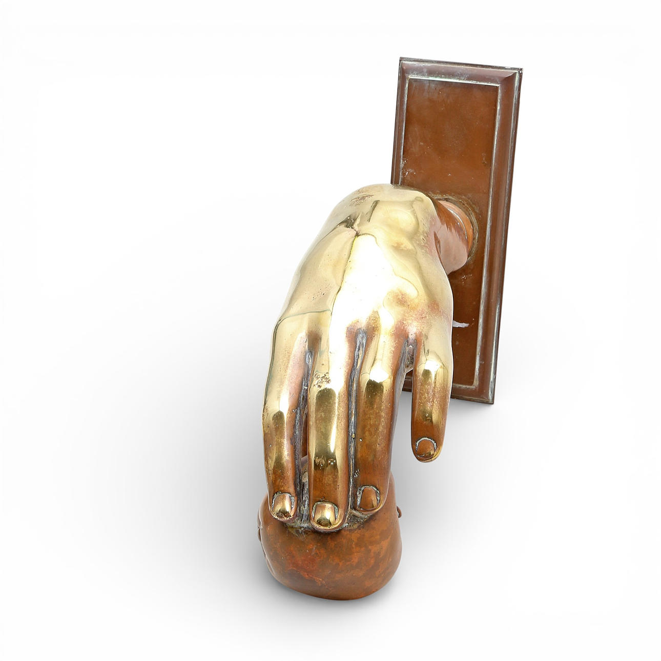 Hand-shaped brass handle, 20th Century.