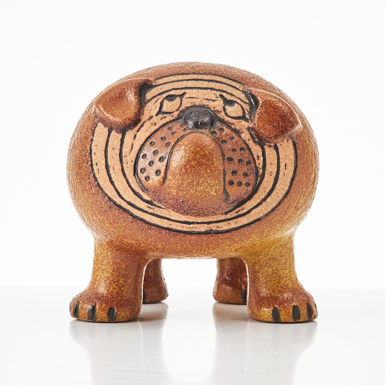 LISA LARSON. figurine, “Bulldog Midi”, stoneware, from the series