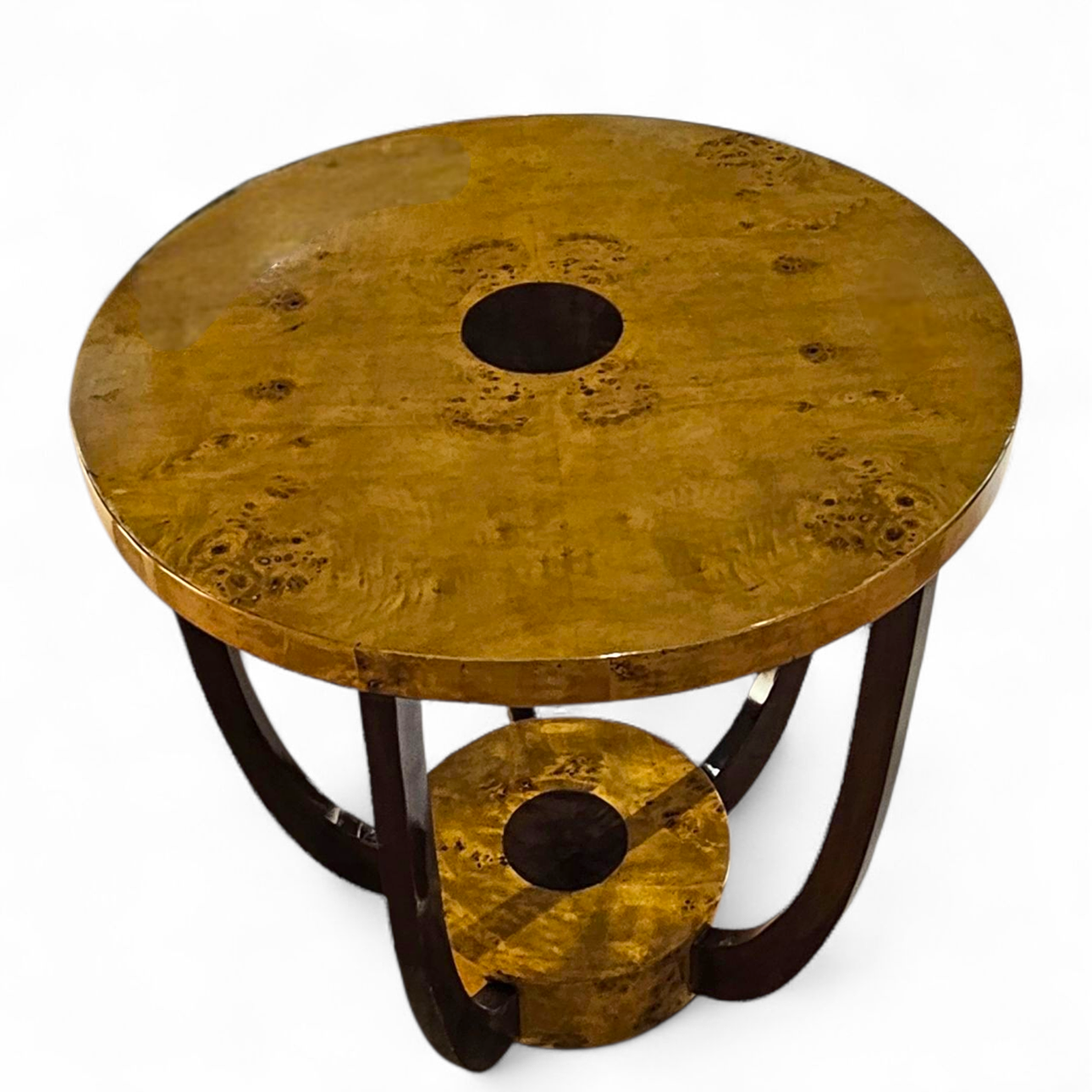 Art Deco side table in root wood.