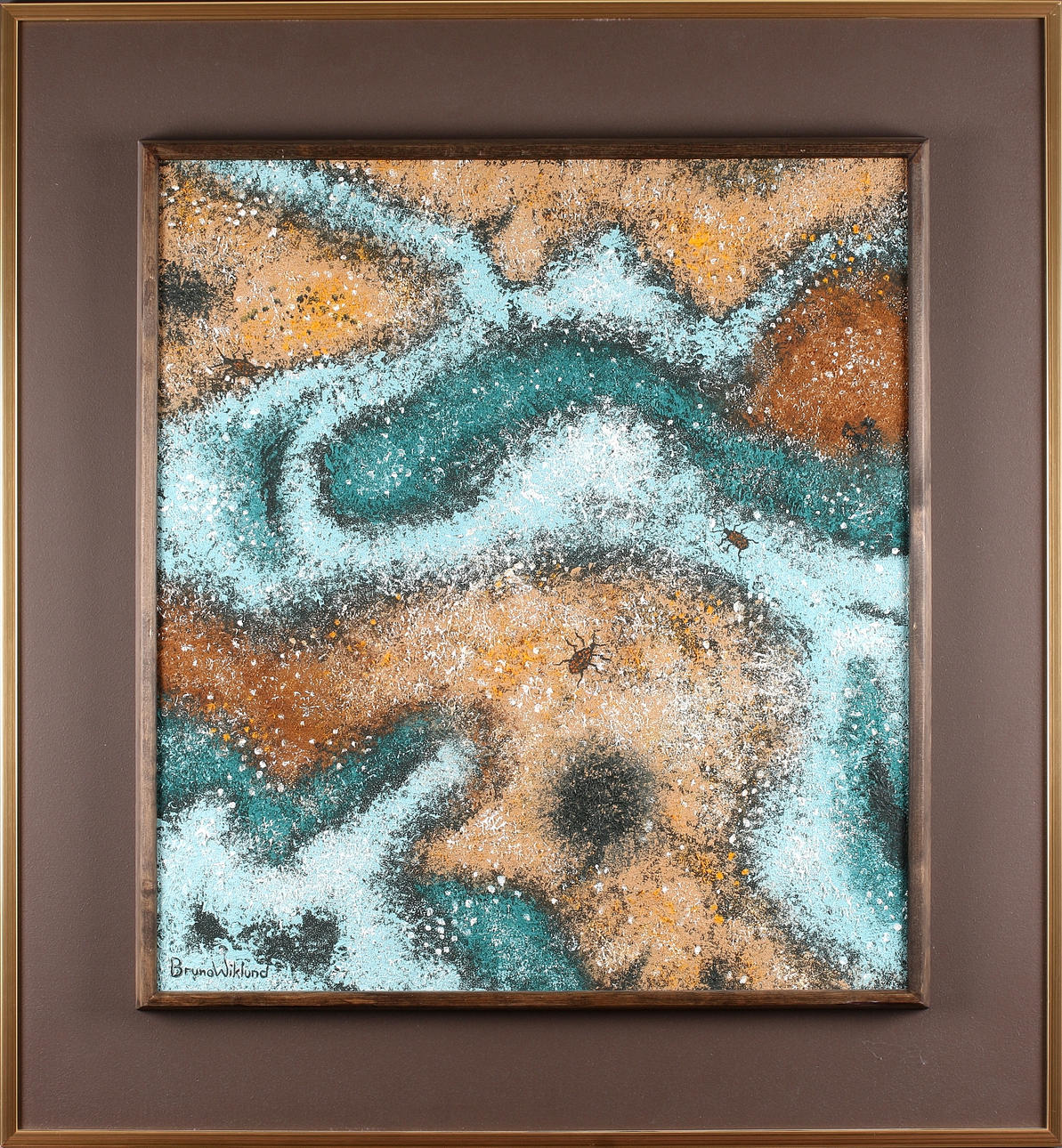 BRUNO WIKLUND. "Lavkarta", olja på duk, signerad och daterad 1979.