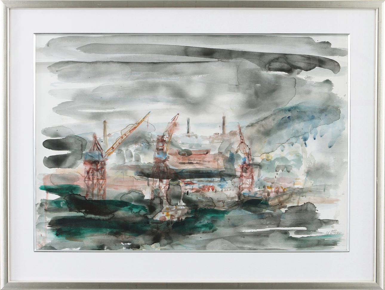 YNGVE STÉEN. Akvarell, signerad.