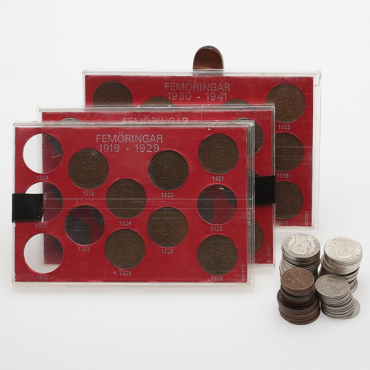 MYNTSAMLING, Sverige, 18-1900-tal, silvermyntens vikt 277 gram.