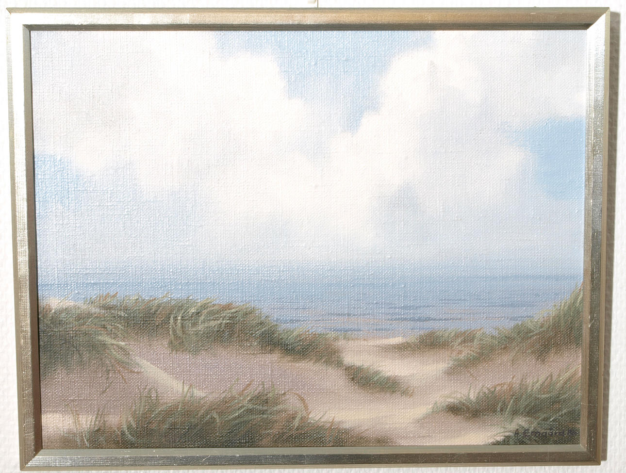 ANDERS EMGÅRD. Olja på duk, "Sydkust", signerad A Emgård, daterad -86.