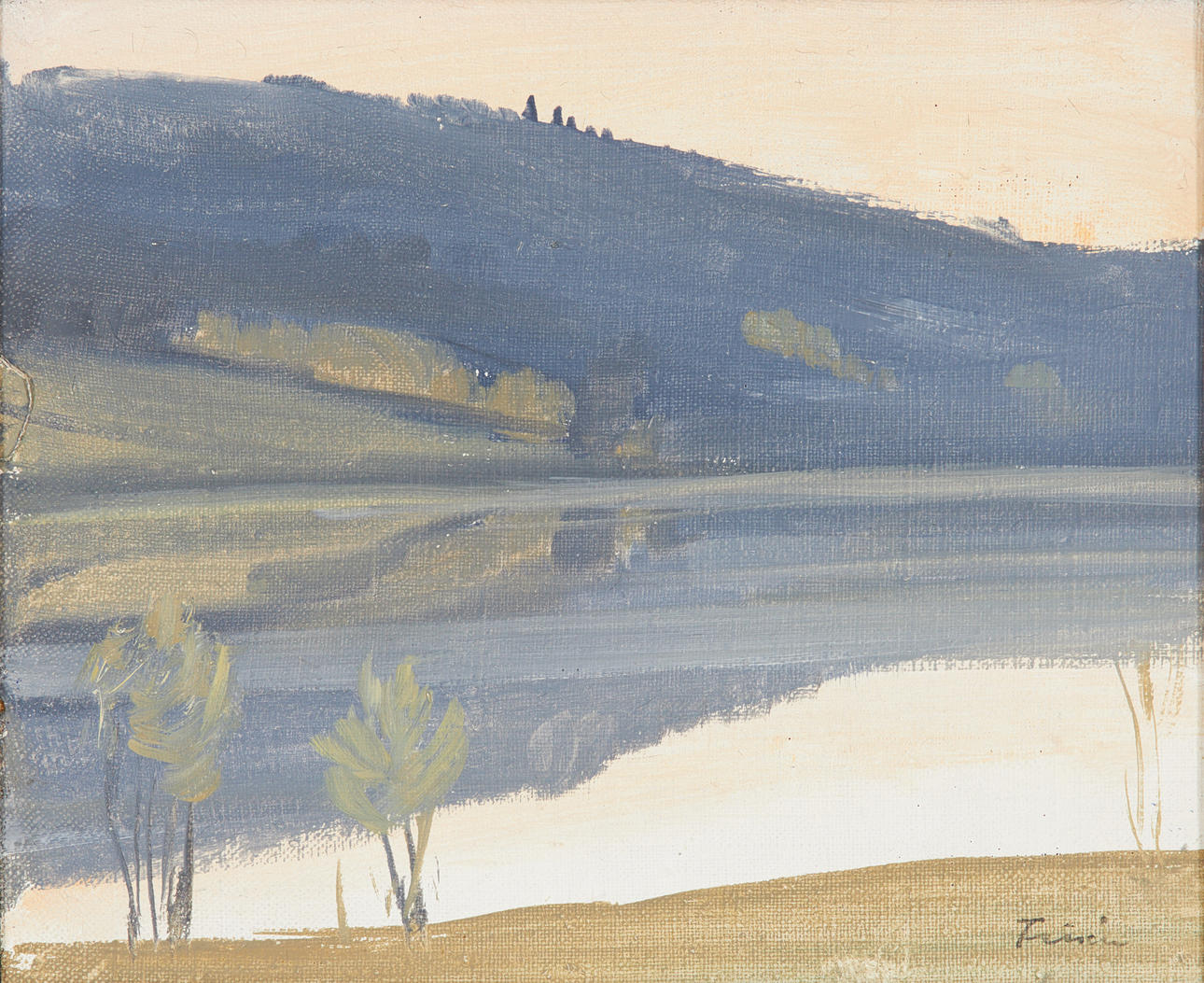 VERA FRISÉN. Skymningslandskap.