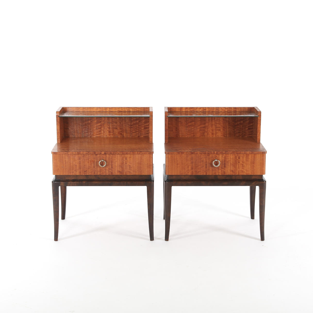 BEDSIDE TABLES, 1 pair, Swedish Modern, 1940/50's.