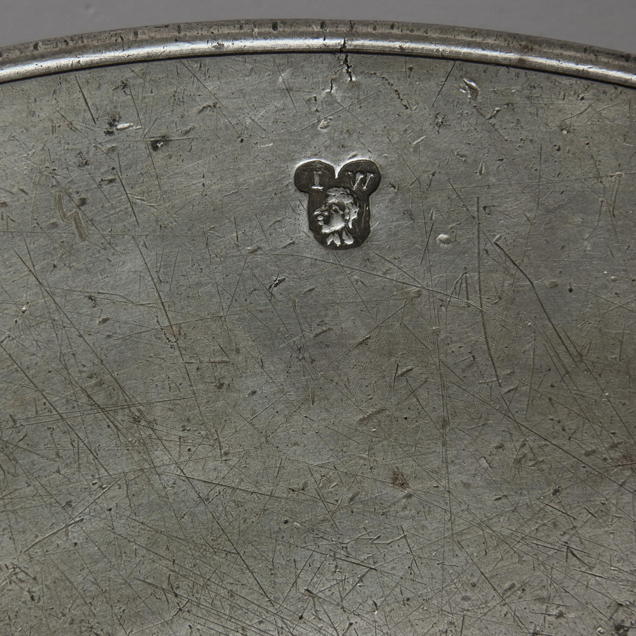 FAT, late 17th century, unidentified master stamp IW, tin. Silver ...