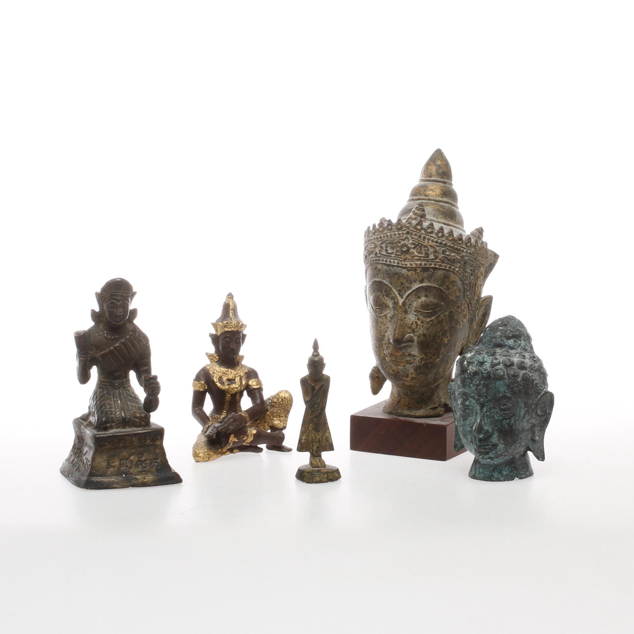 FIGURINER, 5 st, metall, orientaliska.