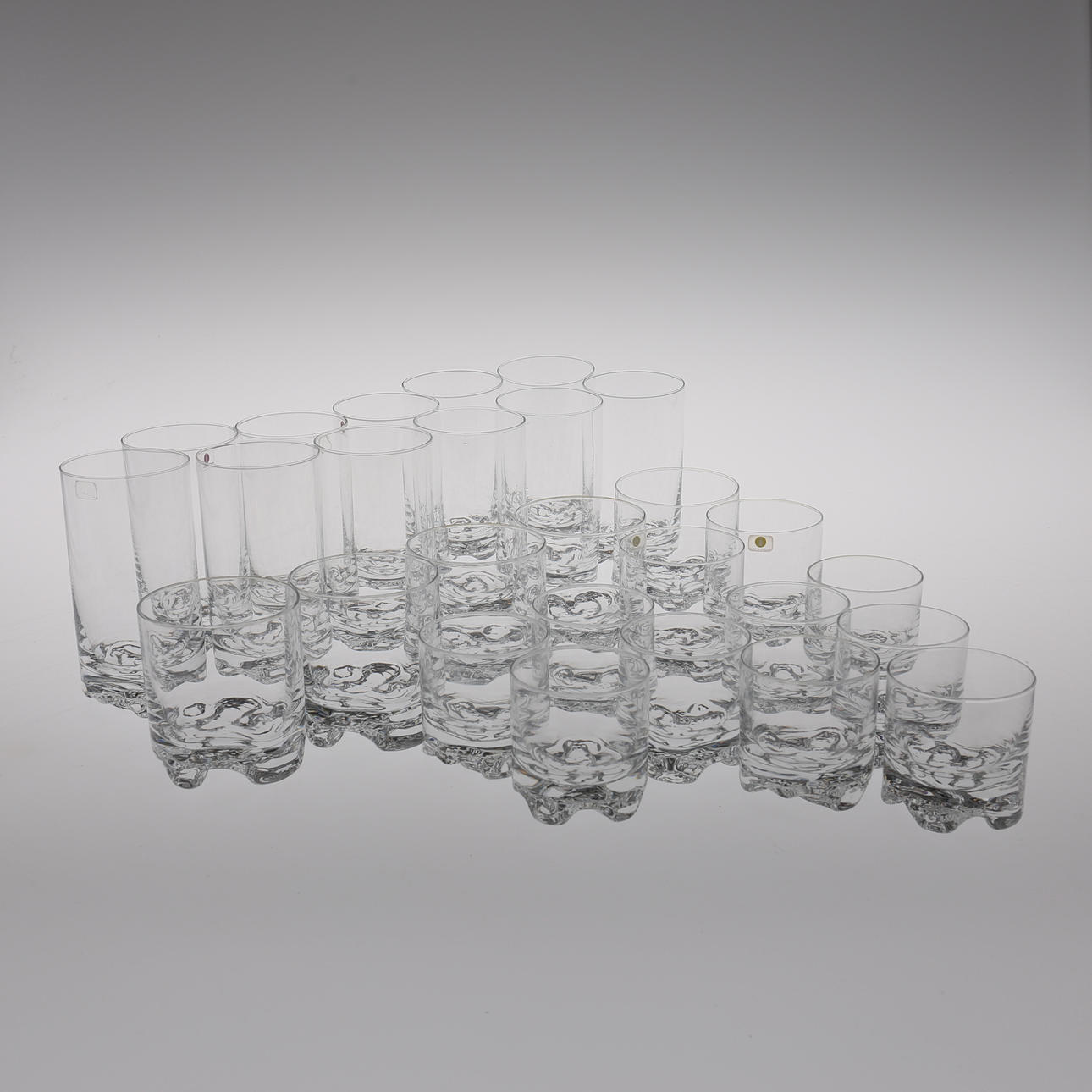 GLASSERVIS, 27 delar, "Gaissa", Iitala, Tapio Wirkkala, Finland.