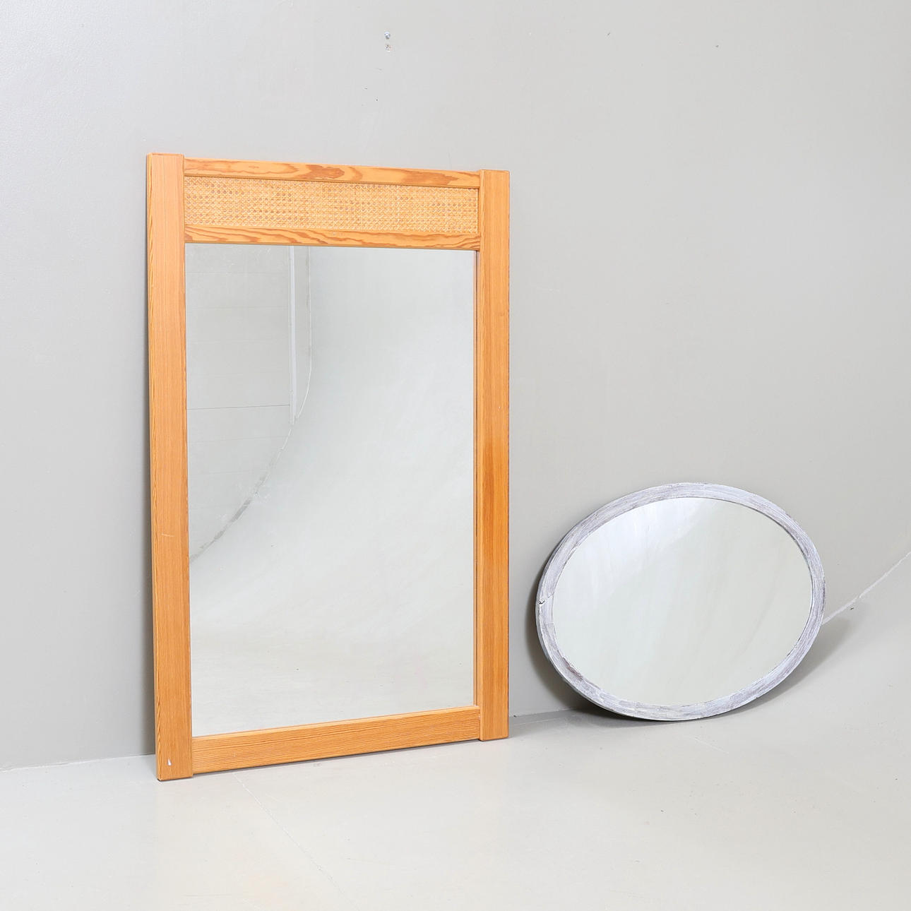 Two wooden mirrors, 20th century.