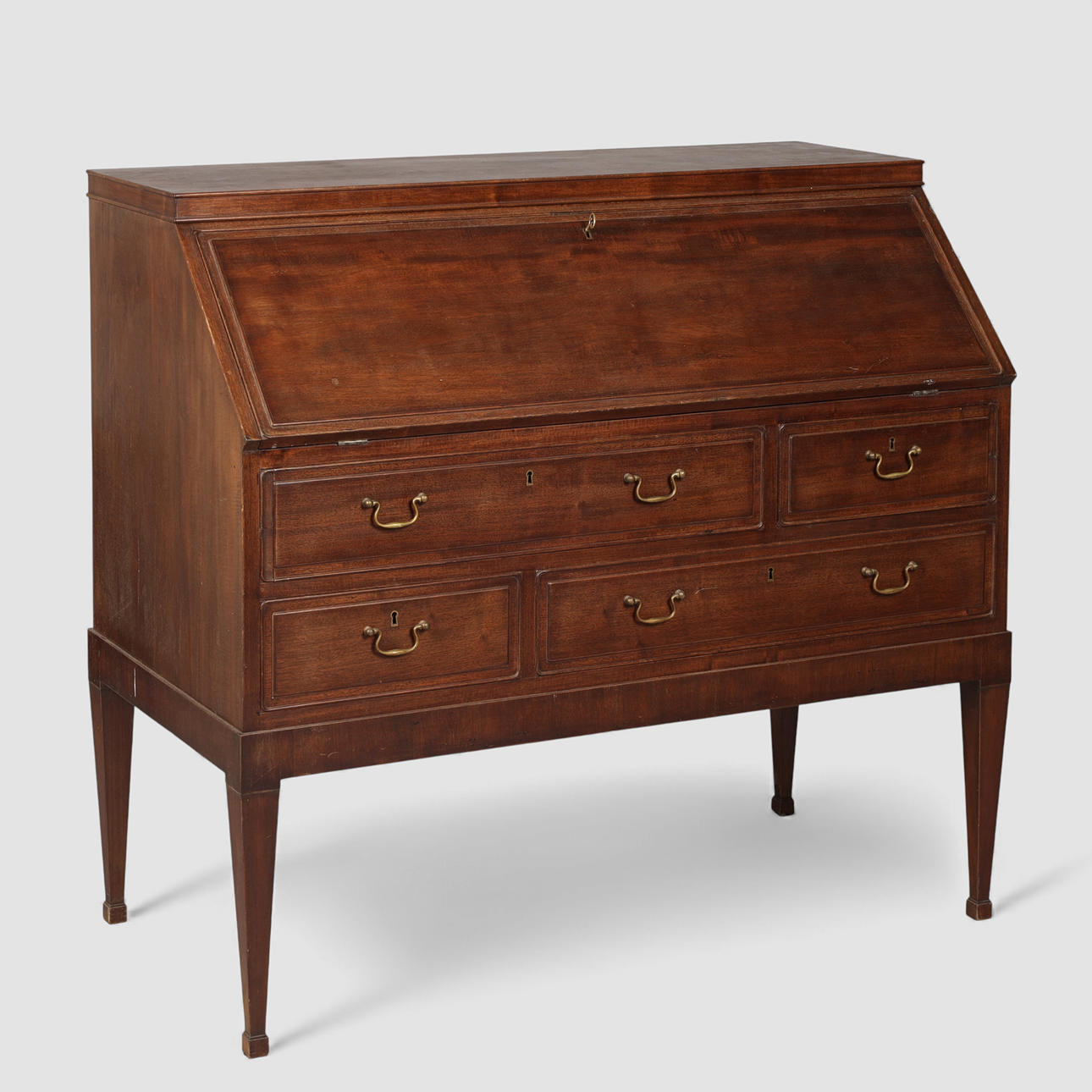 FRITS HENNINGSEN. Freestanding mahogany chatol/secretary with drawers ...