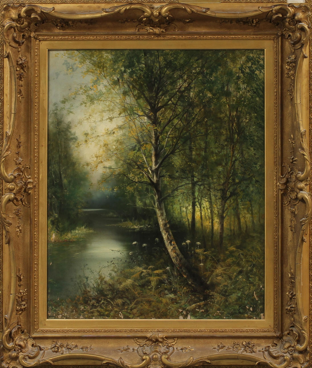 ERNEST PARTON. Dunge, olja på duk, signerad E. Parton.