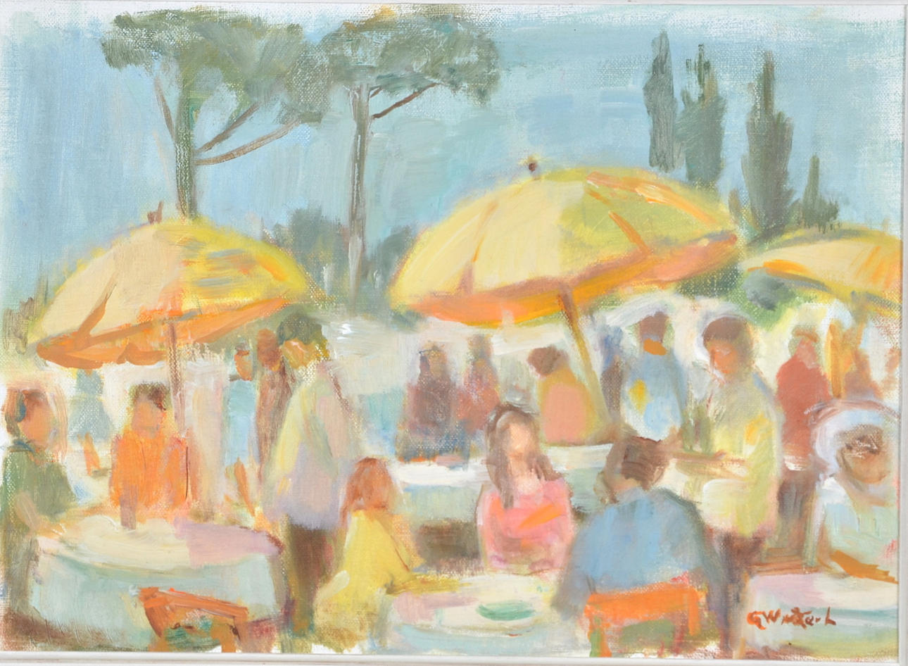 GERTRUD WRÅKE-LINDQVIST. Olja på duk.