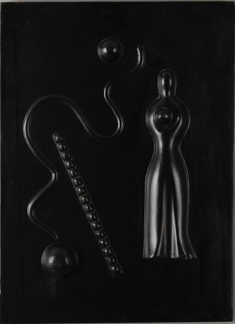 ESAIAS THORÉN. väggskulptur, patinerad metall, signerad a tergo.