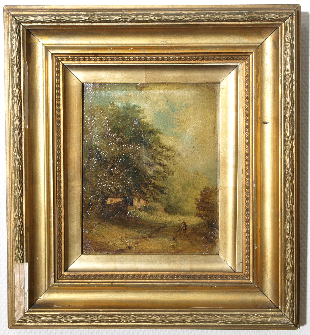 OIDENTIFIERAD KONSTNÄR. Oja på duk, Landskapsbild, 1800-talets första hälft.