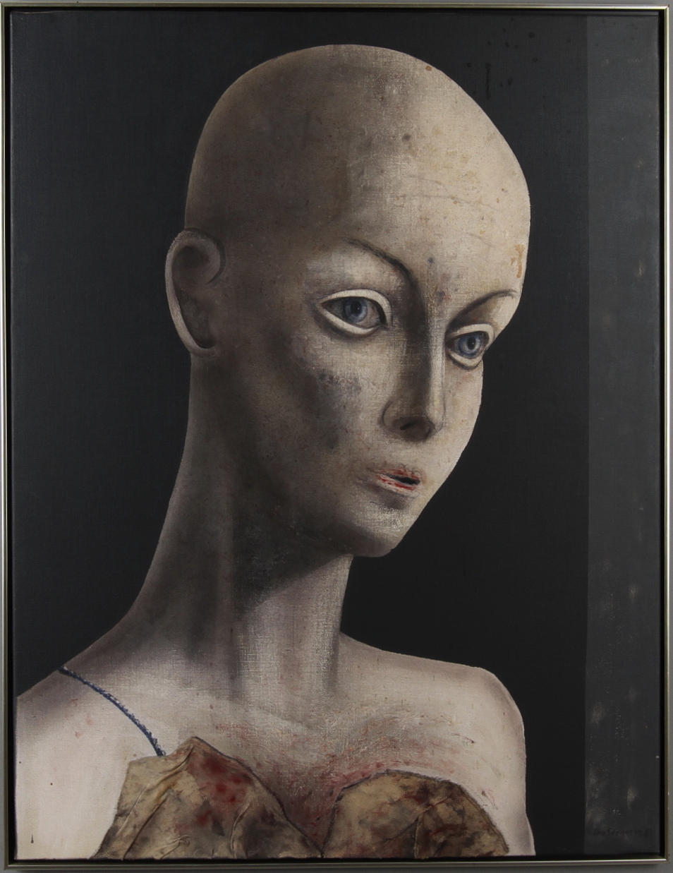 UNO SVENSSON. "Människobild".blandteknik, signerad och daterad -85.