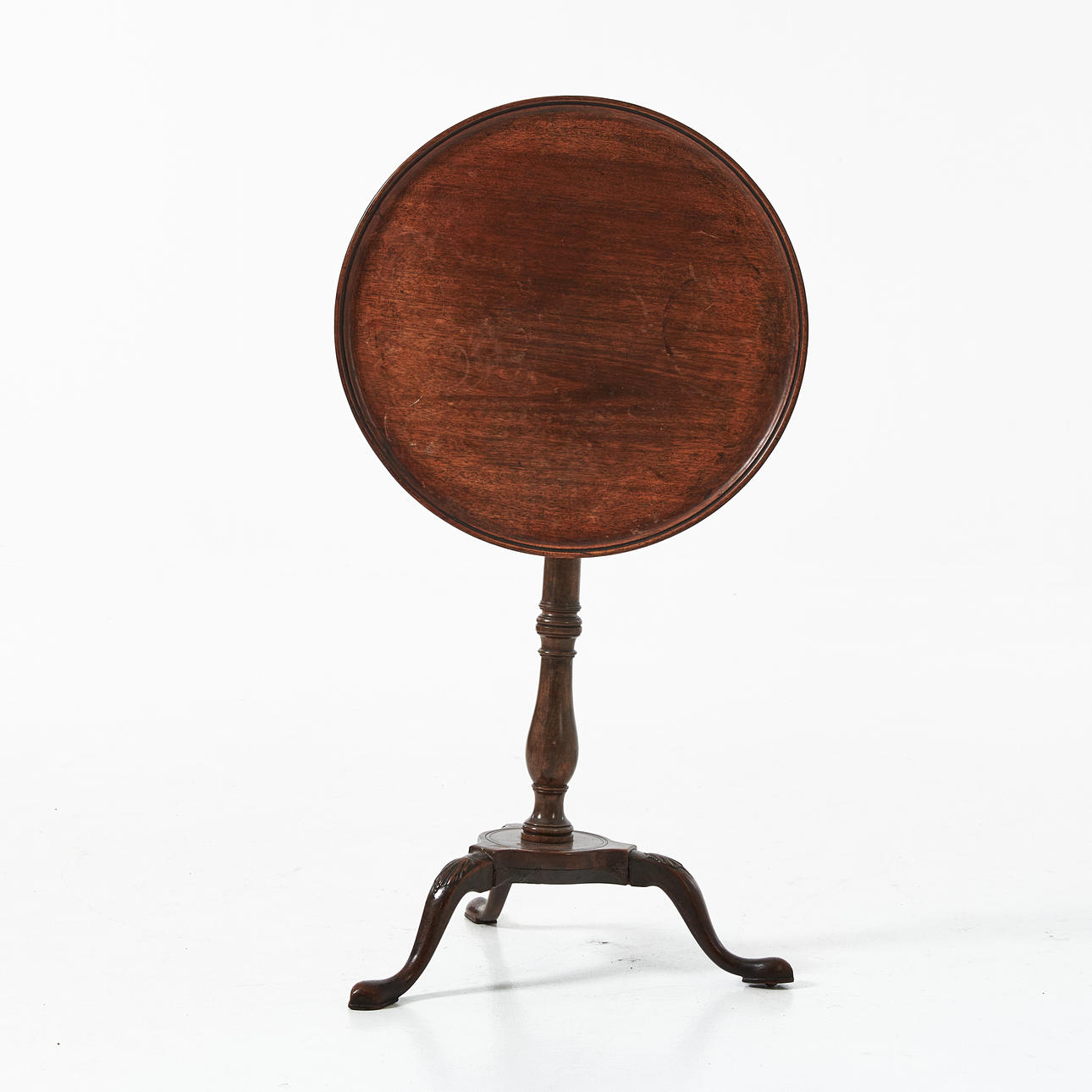 FOLDEBORD, mahogni, tredelt søjlefod.