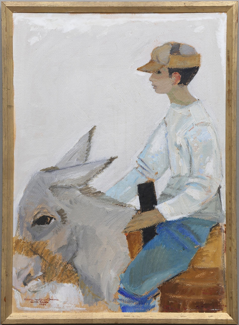 KERSTIN LUNDBERG STENMAN. olja på pannå, signerad och daterad 1959.