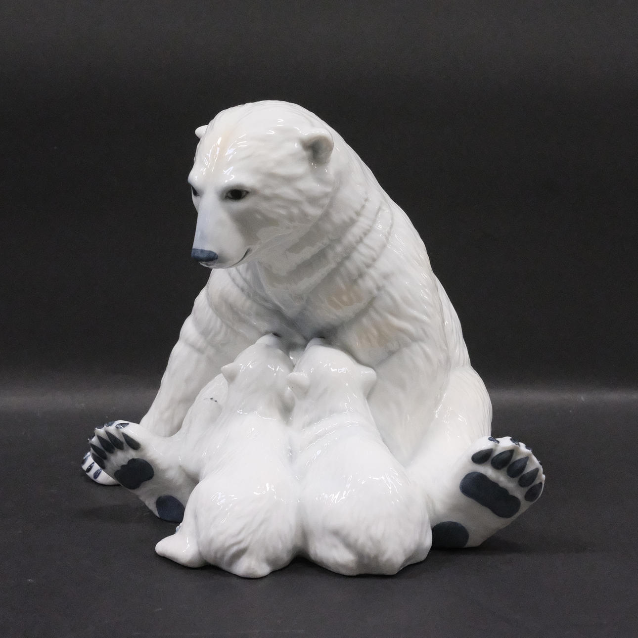 ALLAN THERKELSEN. POLAR BEAR FEMALE WITH CUBS, “MOTHERLY LOVE
