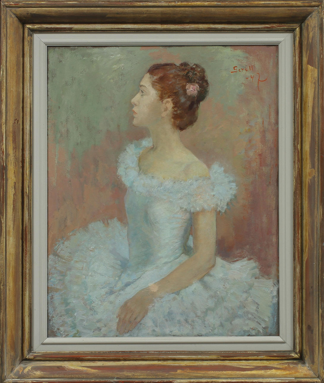 GRETA GERELL. Ballerina. Olja på duk, signerad och daterad -47.