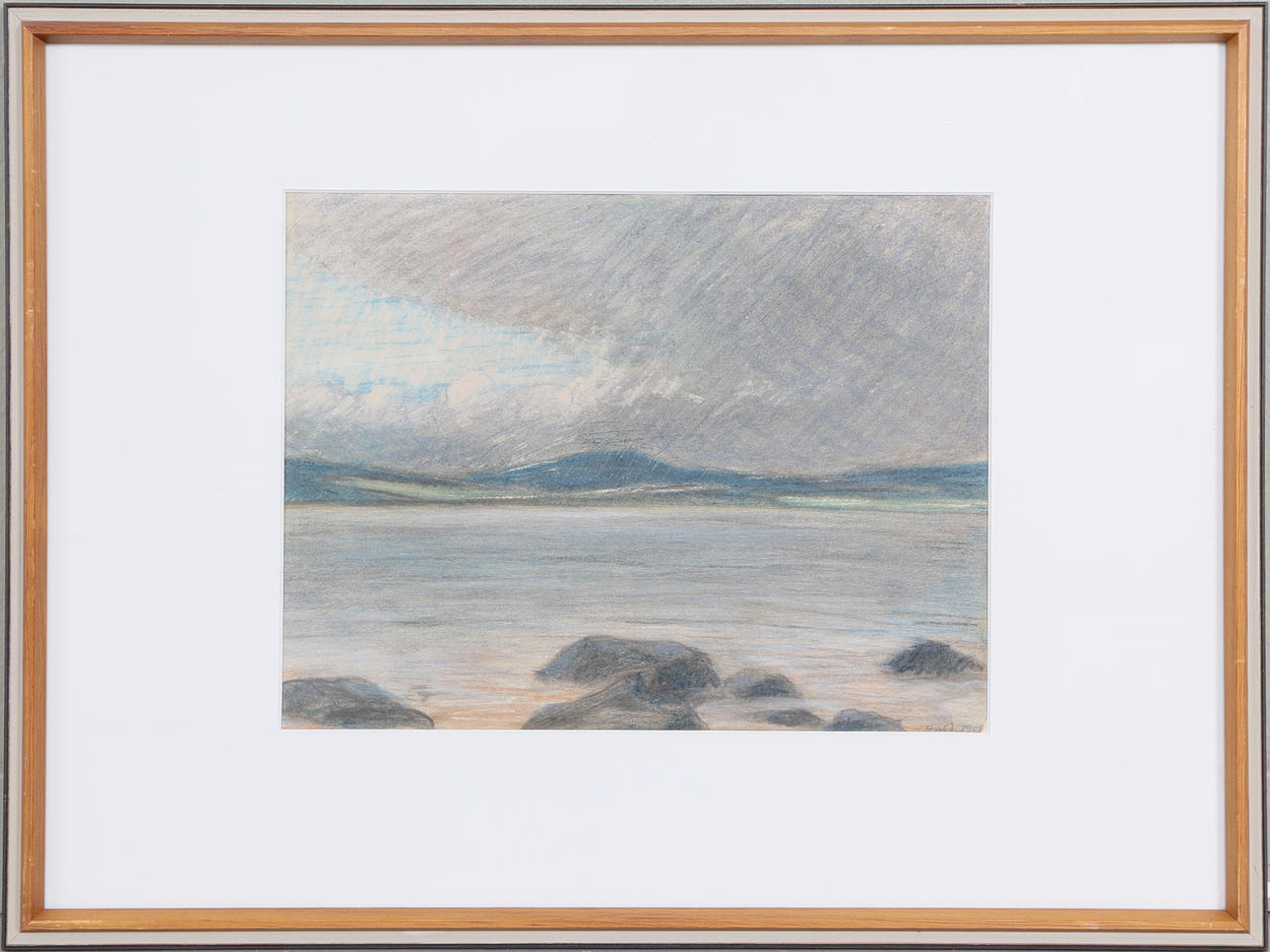 EDWARD HALD. "Siljan", blandteknik, signerad och daterad.