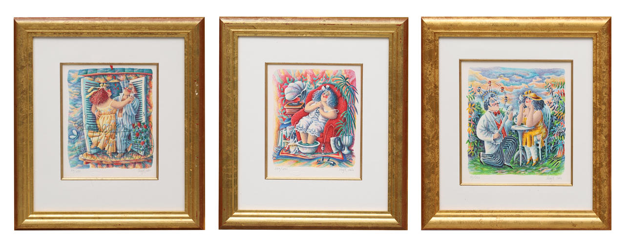 MAY K. LEÔN. 3 lithographs, signed and numbered.